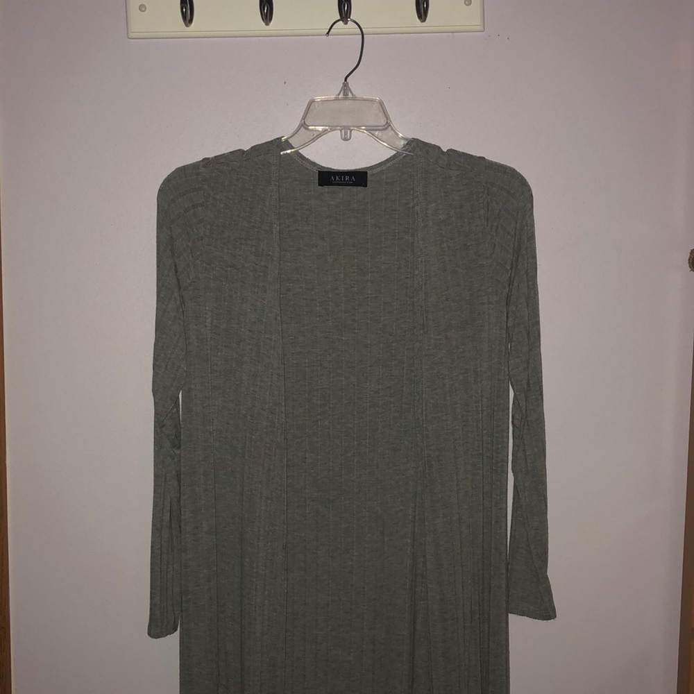 Akira Gray long cardigan